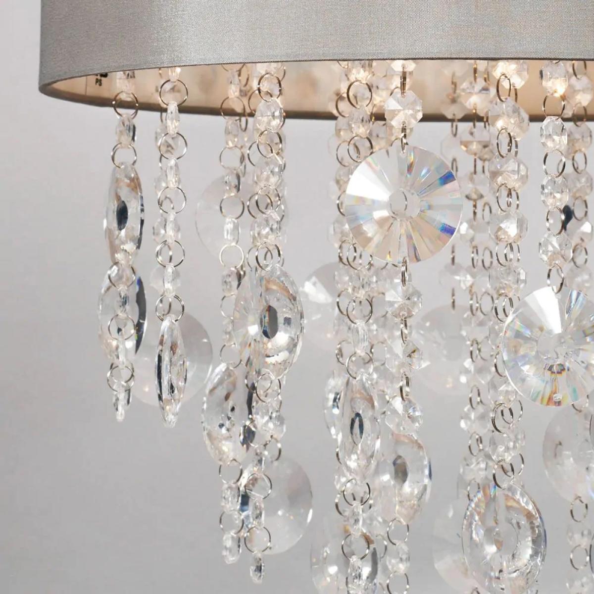 Millie Crystal Effect Droplet Easy Fit Shade, Grey – image 5
