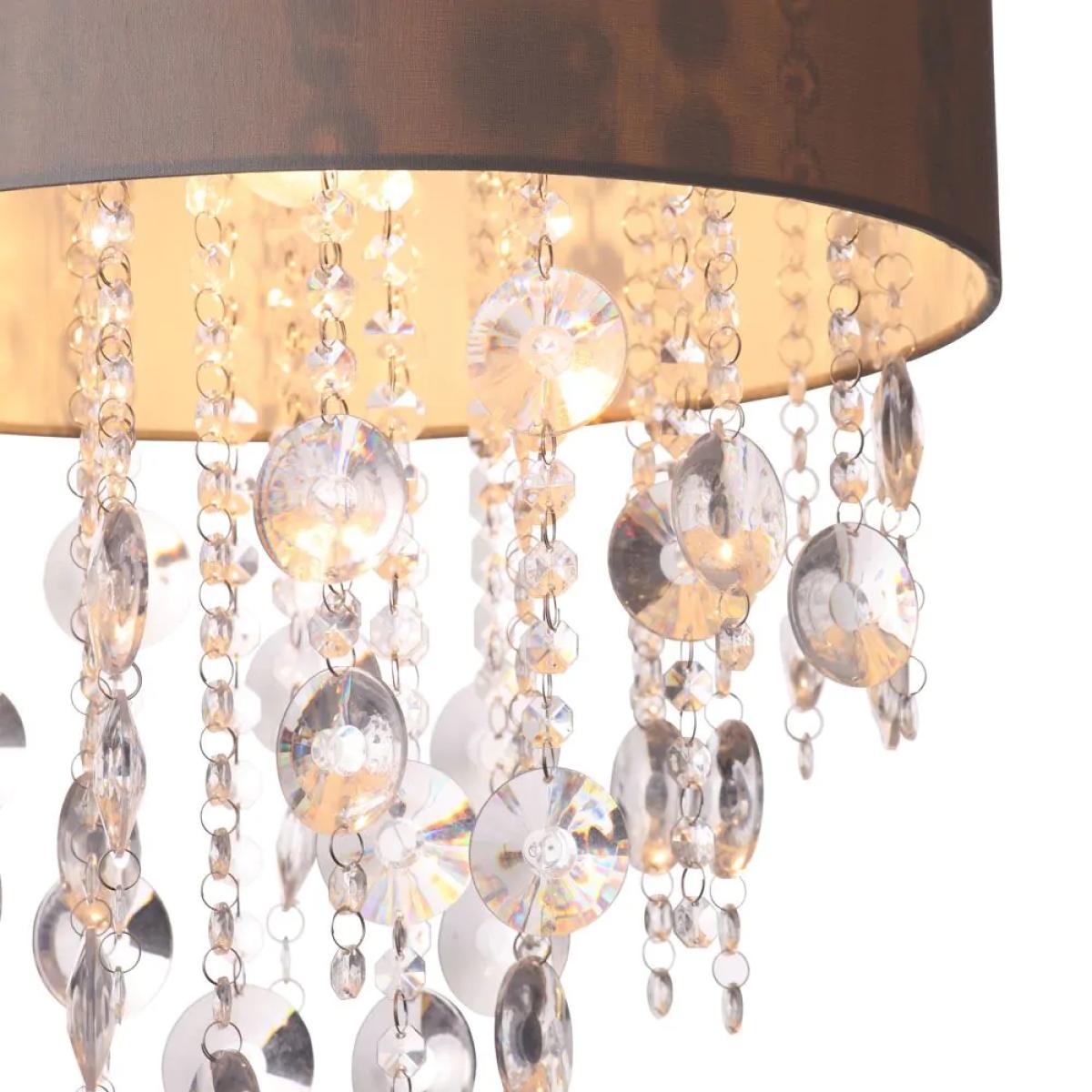 Millie Crystal Effect Droplet Easy Fit Shade, Grey – image 7