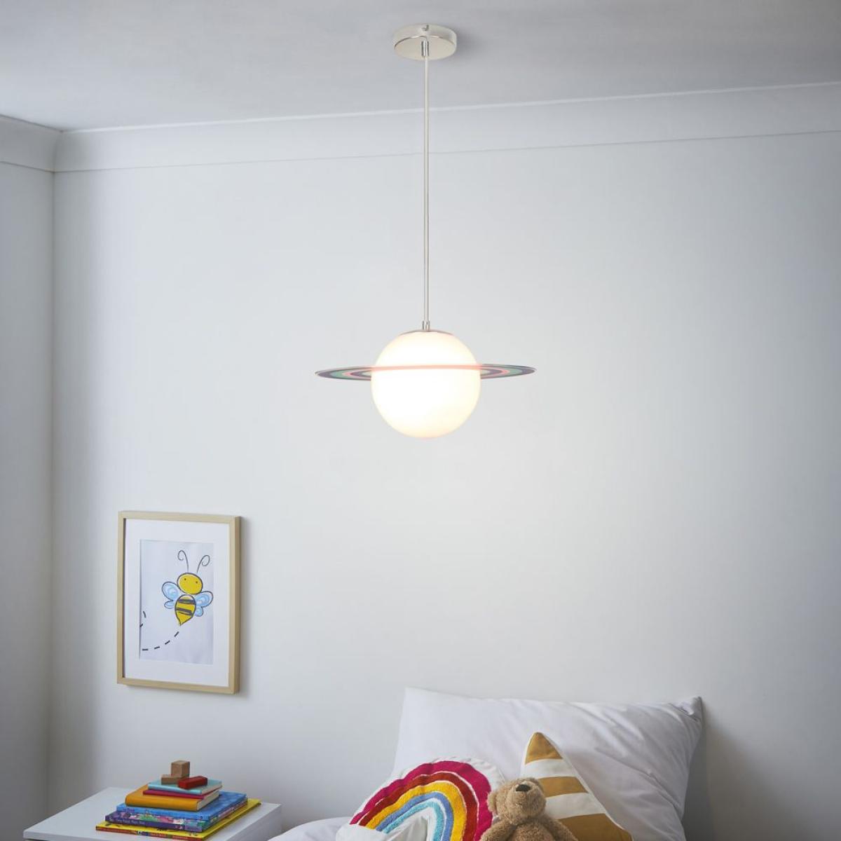Glow Saturn Ceiling Pendant Light, Blue – image 2