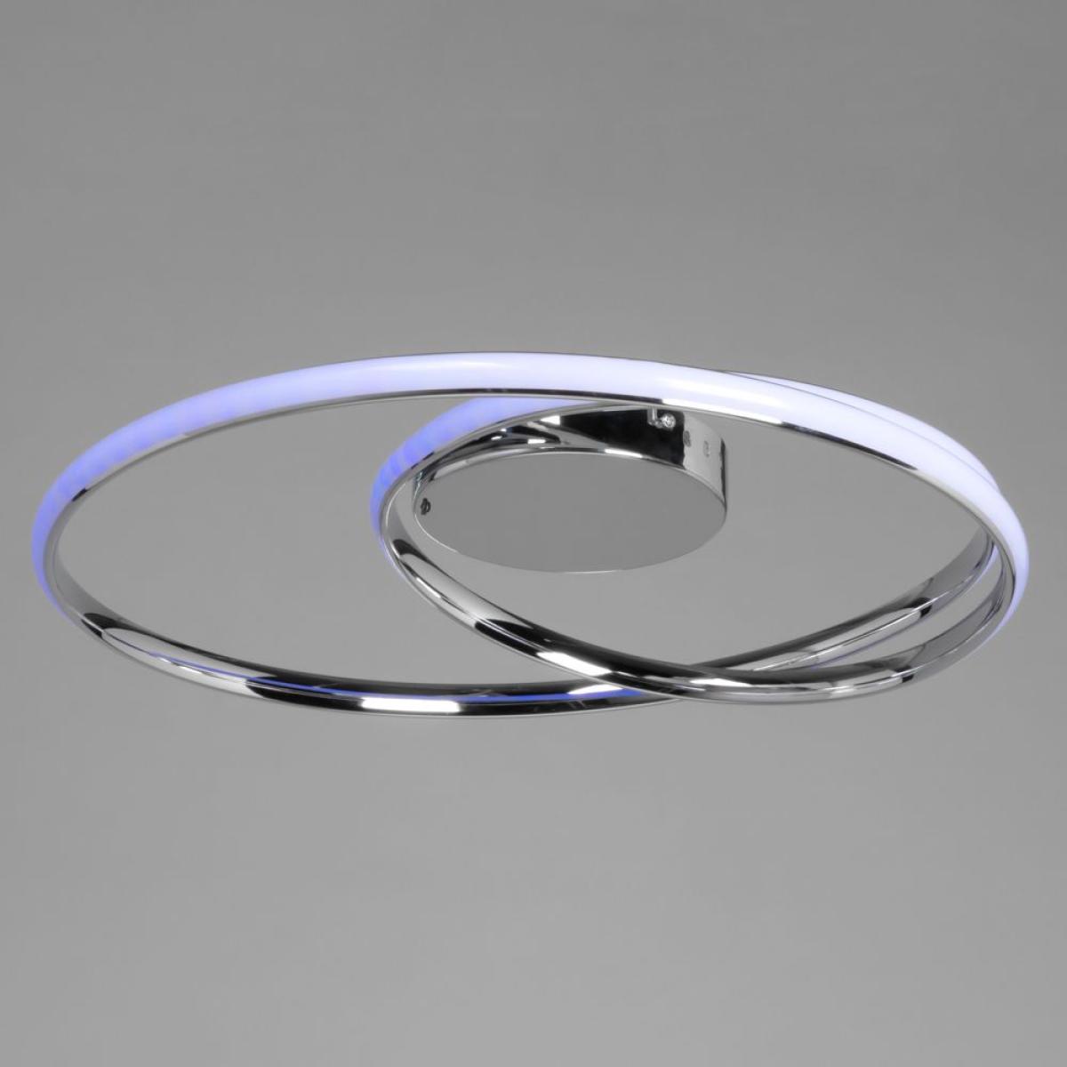Renzo Colour Changing LED Flush Ceiling Light, Chrome – image 3