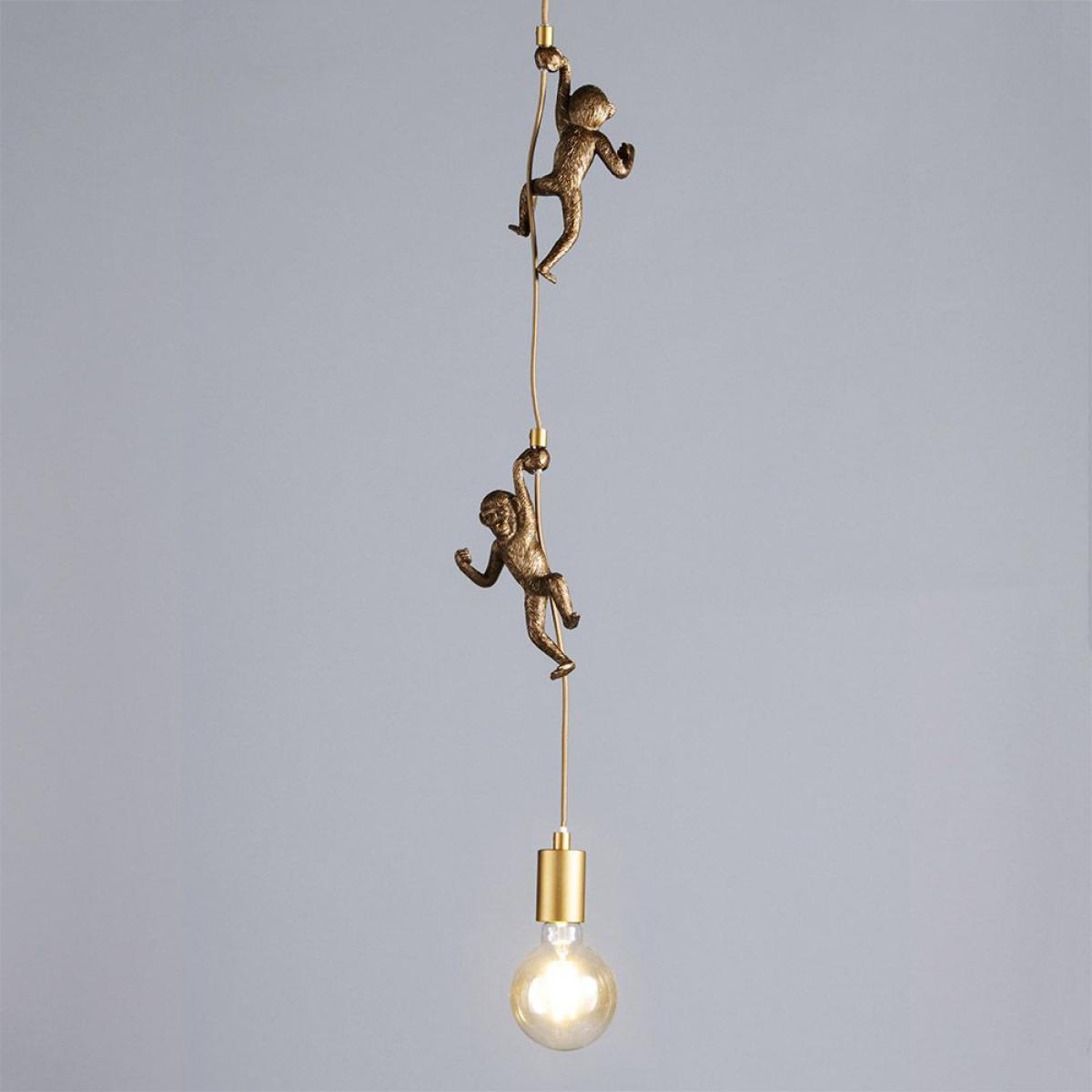 Mason & Jason Monkeys Ceiling Pendant, Brass – image 3