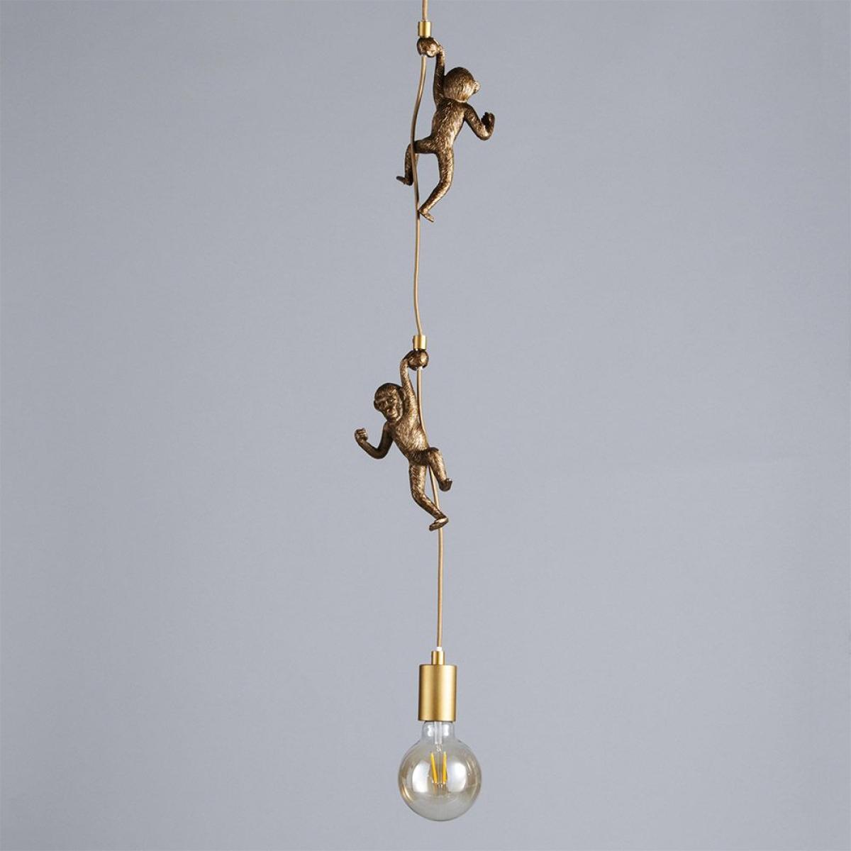 Mason & Jason Monkeys Ceiling Pendant, Brass – image 4