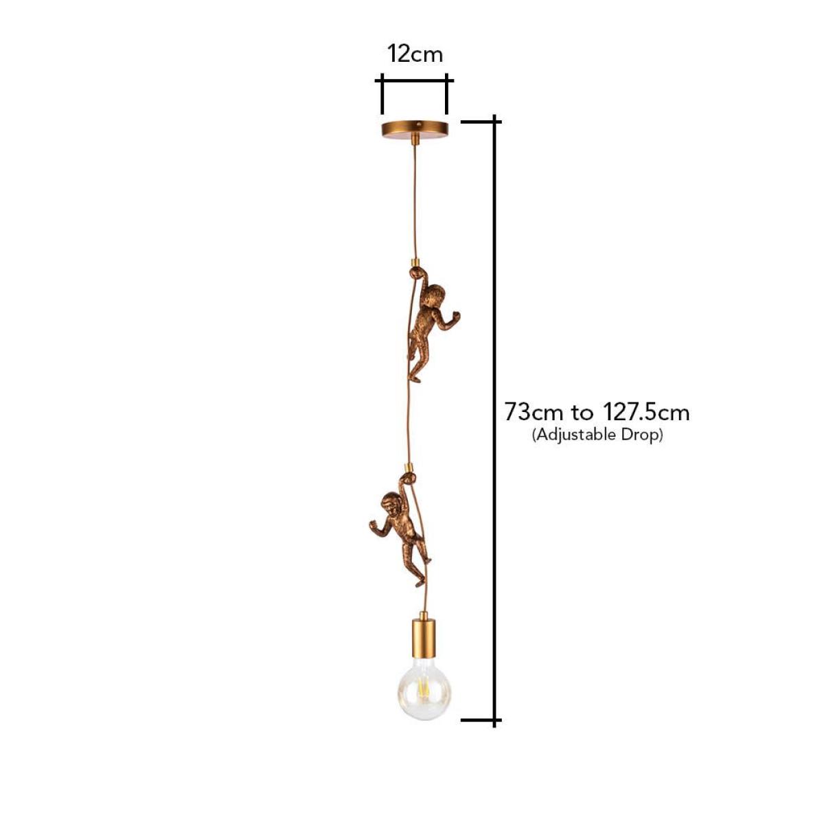 Mason & Jason Monkeys Ceiling Pendant, Brass – image 9