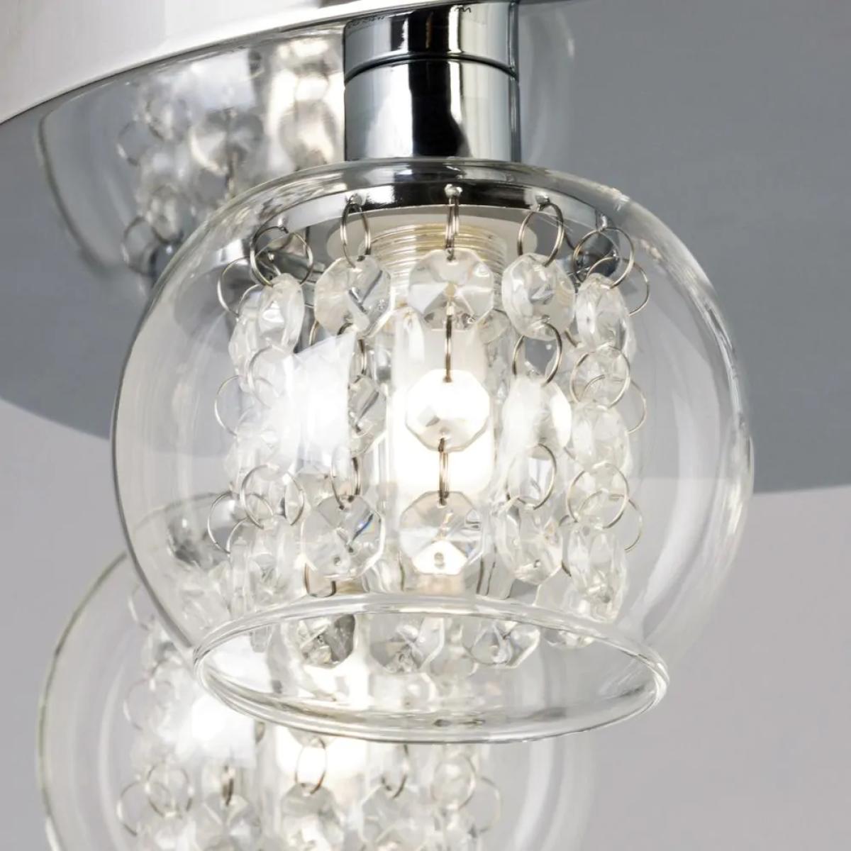 Lucia Small Bathroom Flush Ceiling Plate, Chrome – image 5