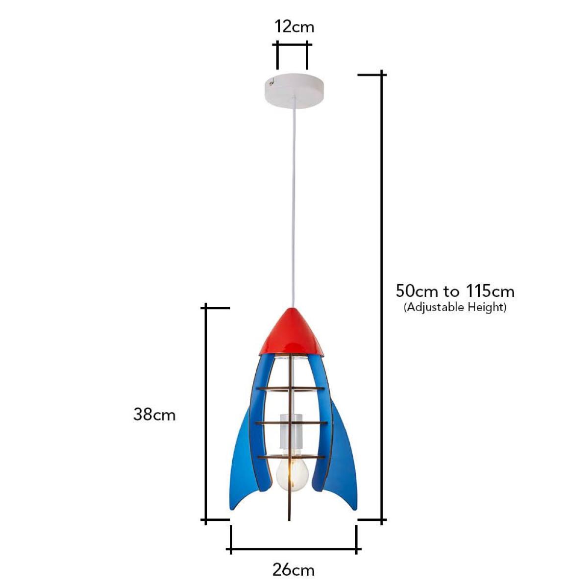 Glow Rocket Ceiling Pendant Light, Blue – image 6