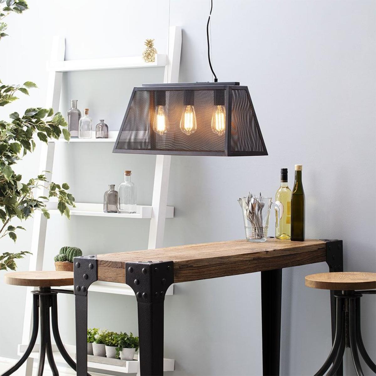 Mesh 3 Light Diner Pendant Bar, Antique Bronze – image 2