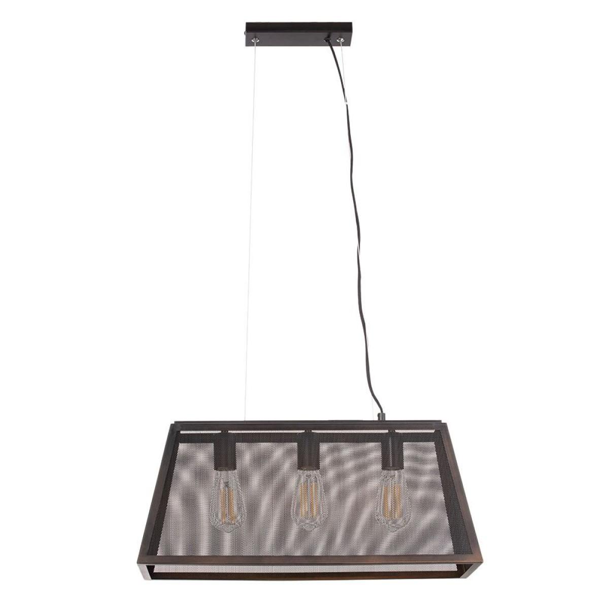 Mesh 3 Light Diner Pendant Bar, Antique Bronze – image 3