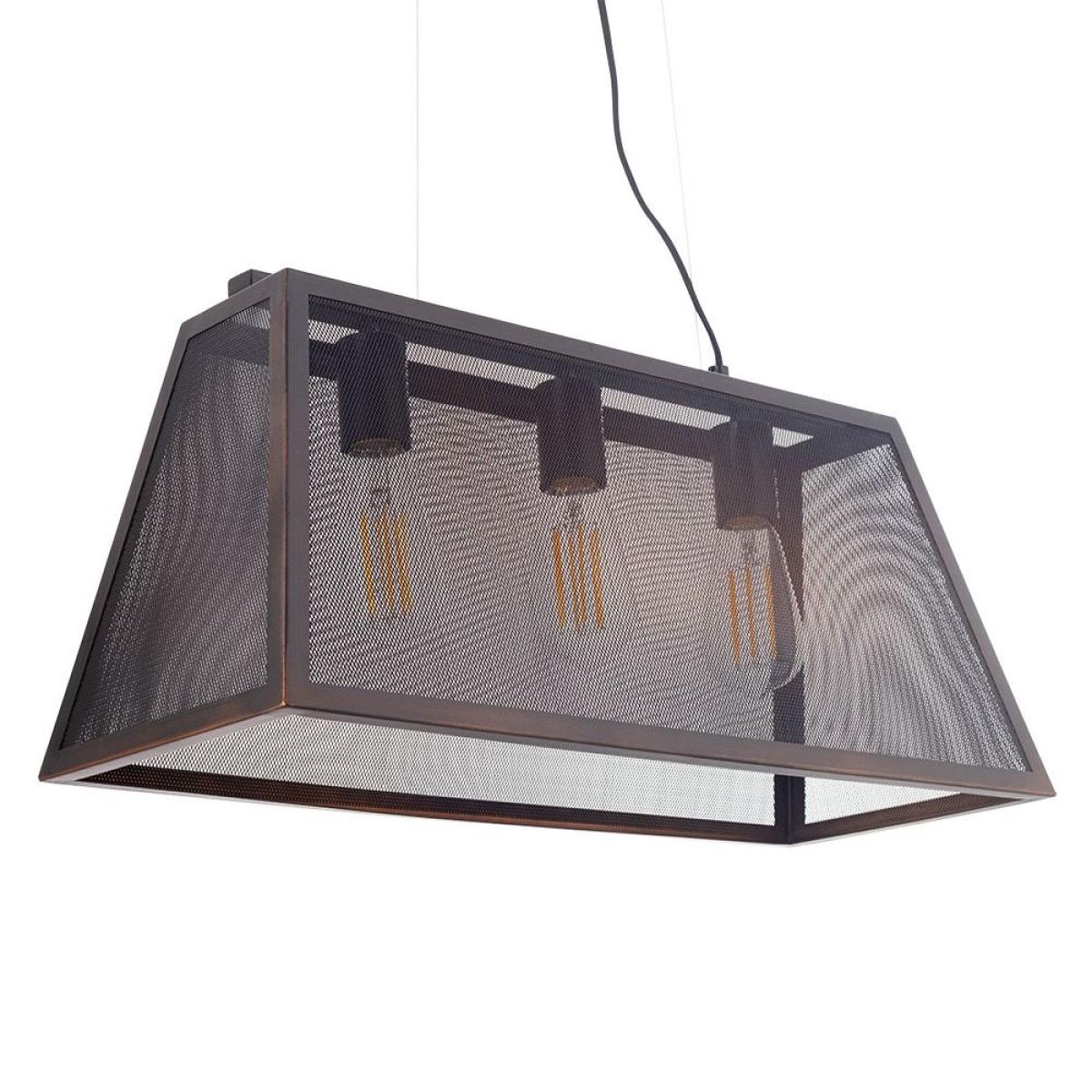 Mesh 3 Light Diner Pendant Bar, Antique Bronze – image 4