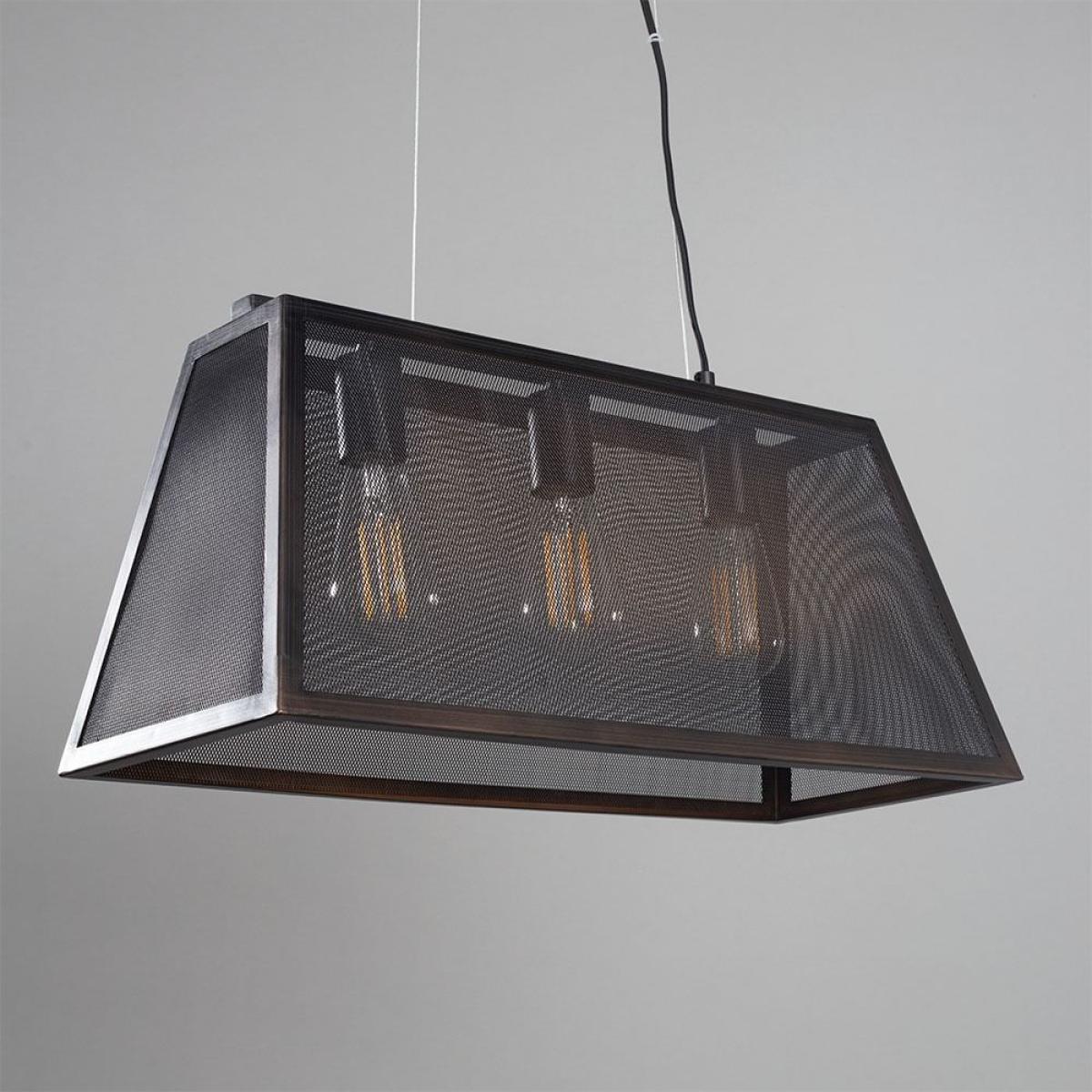 Mesh 3 Light Diner Pendant Bar, Antique Bronze – image 7