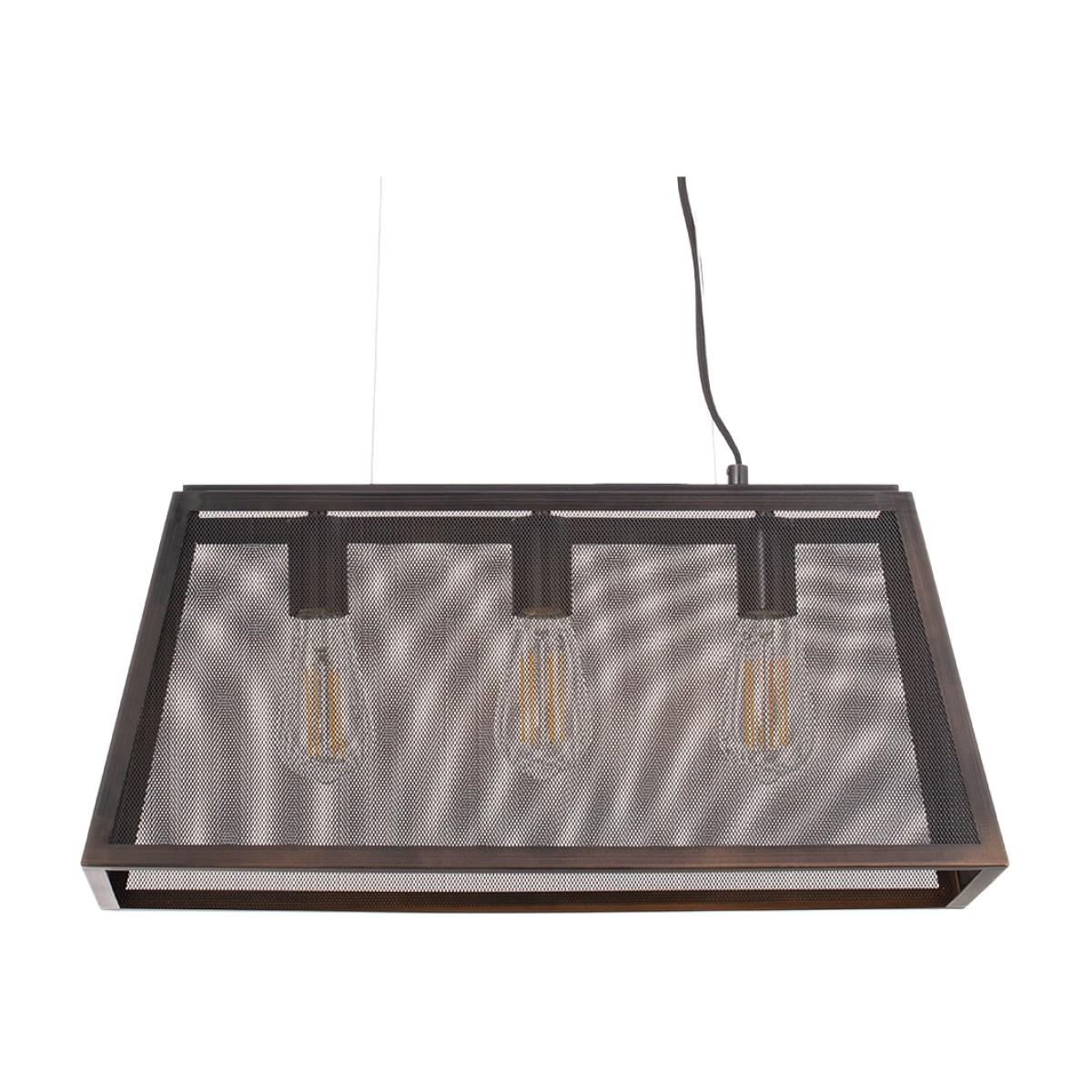 Mesh 3 Light Diner Pendant Bar, Antique Bronze – image 1