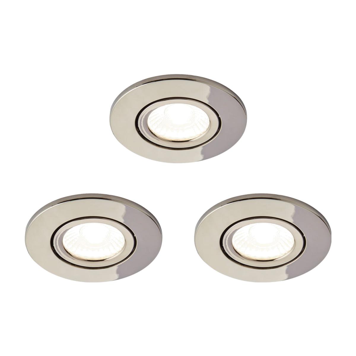 3 Pack of Ruva Fire Rated LED IP65 Downlight, Black Chrome – image 1