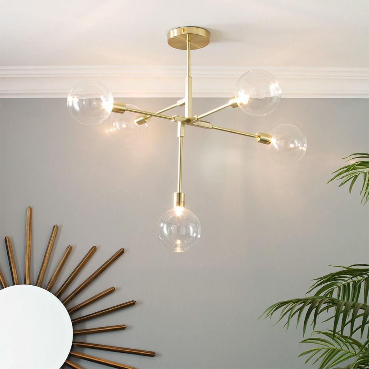 Hennock Ceiling Light, Brass – image 2