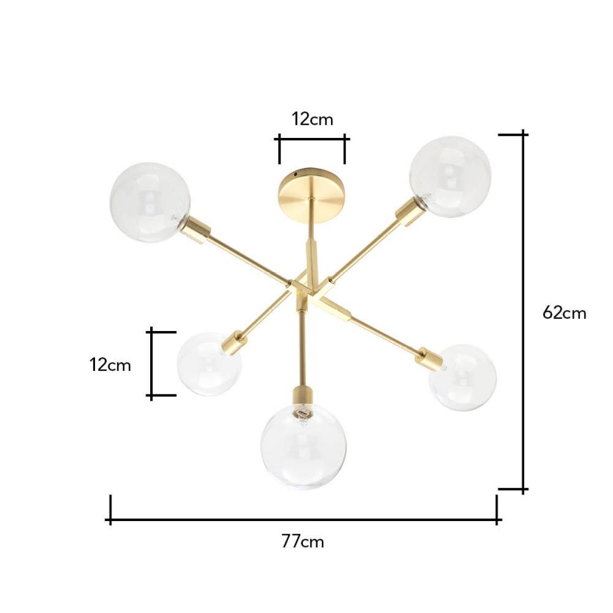 Hennock Ceiling Light, Brass – image 6