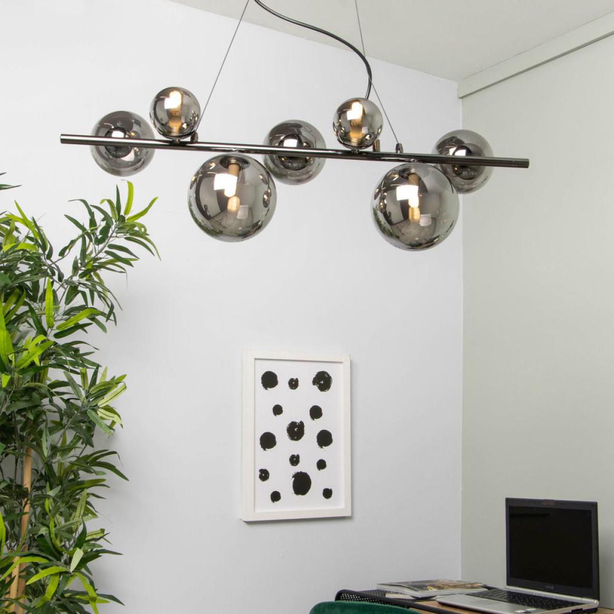 Halley 7 Ball Ceiling Pendant, Smoke – image 2