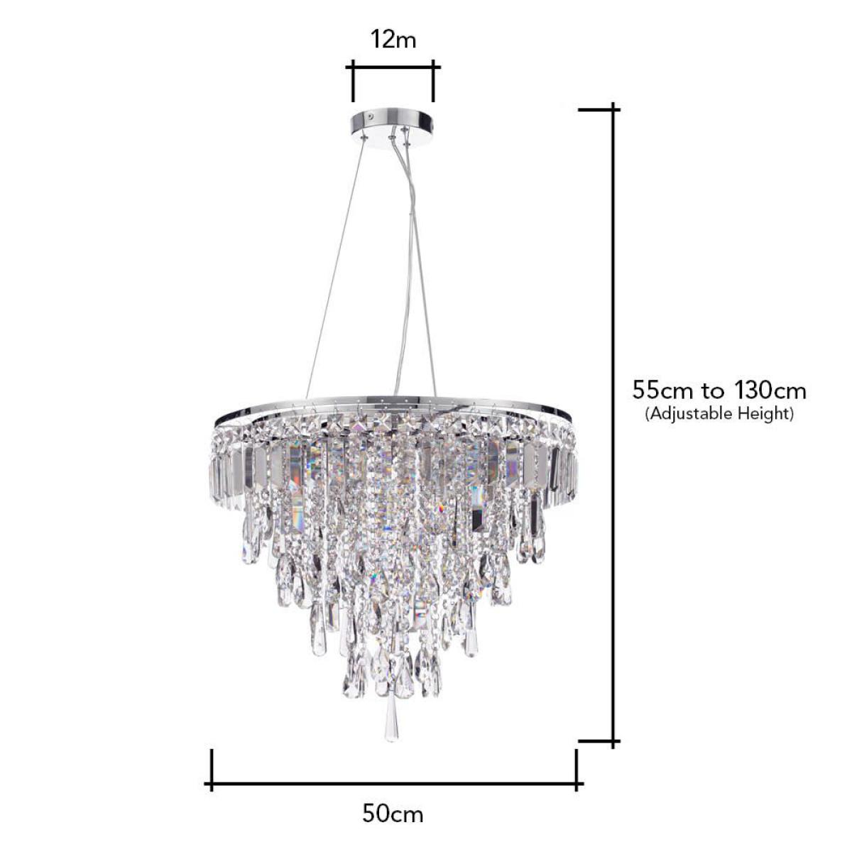 Bresna 6 Light Ceiling Pendant, Chrome – image 5