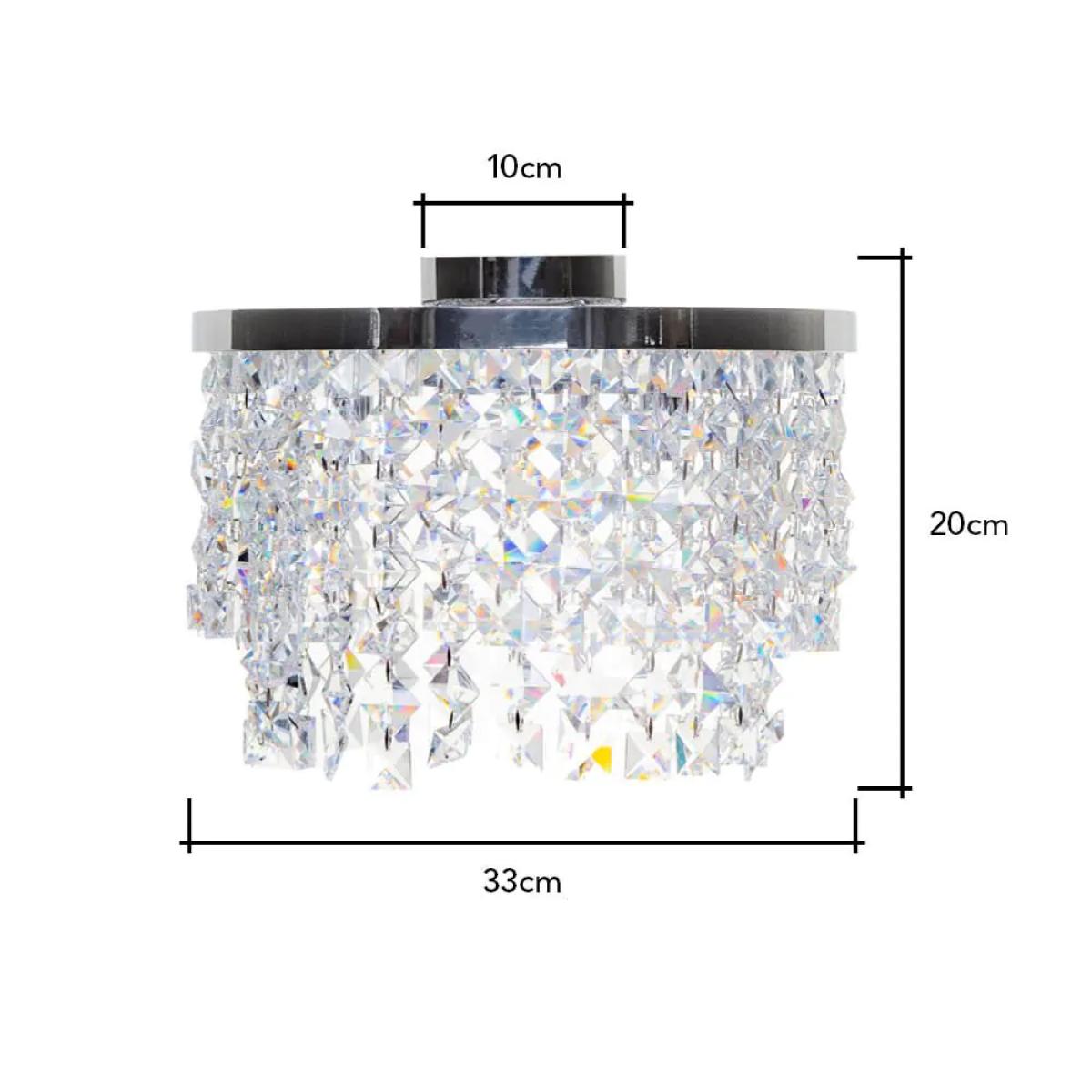 Elder Flush Ceiling Light, Chrome – image 6