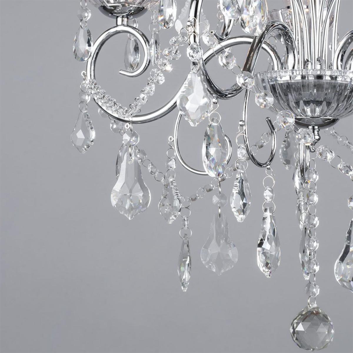 Daphne 5 Light Bathroom Chandelier, Chrome – image 5