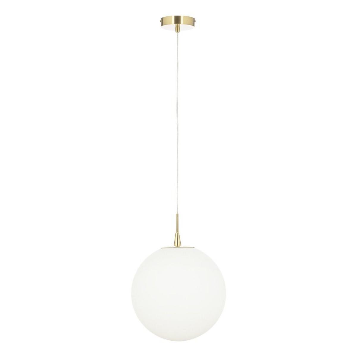 Hol Opal Glass Sphere Ceiling Pendant, Satin Brass – image 3