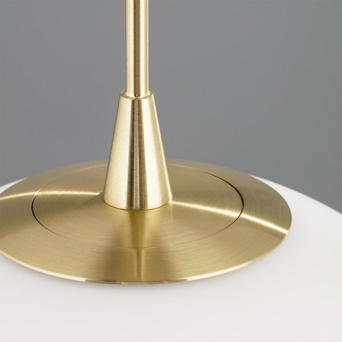 Hol Opal Glass Sphere Ceiling Pendant, Satin Brass – image 7