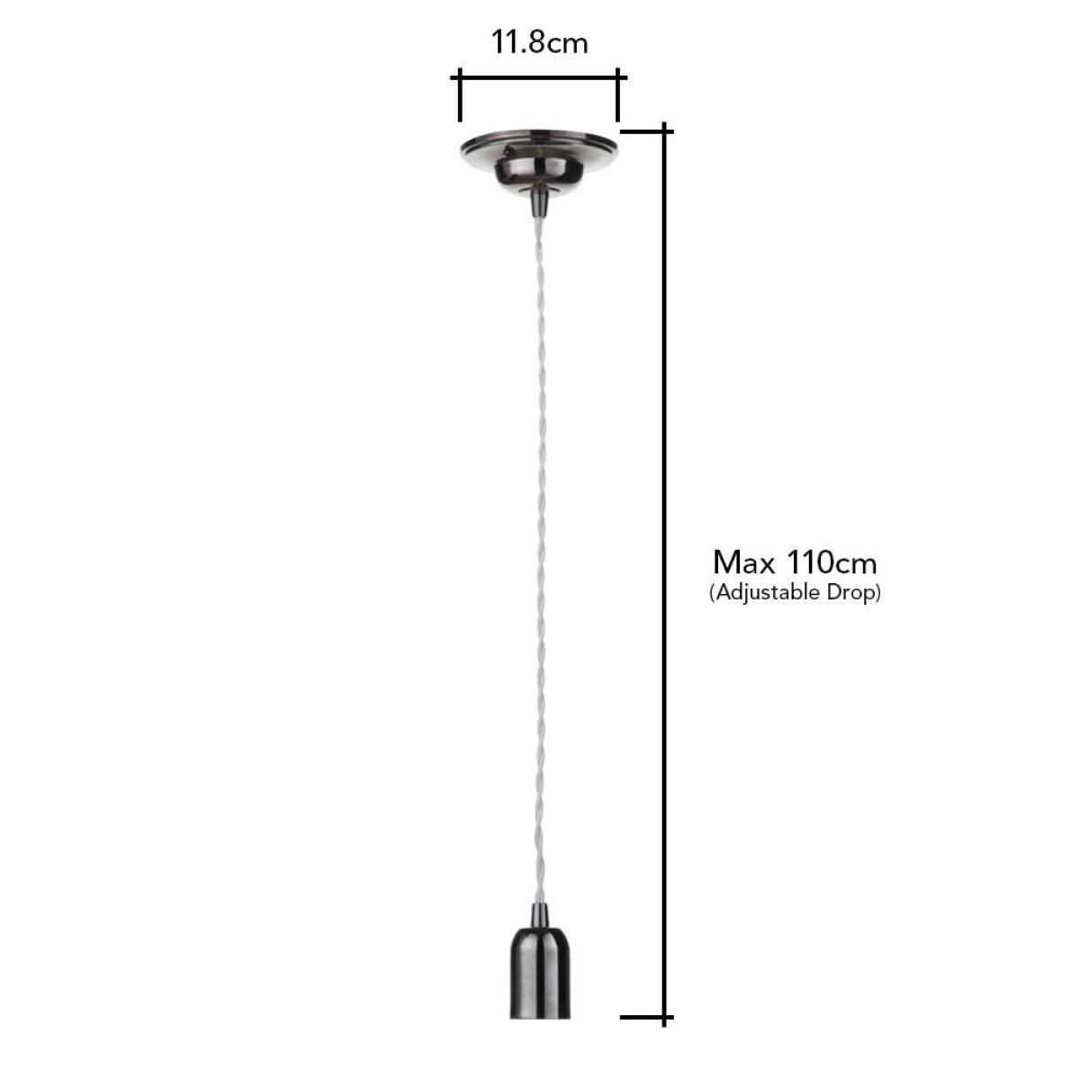 Grey Twisted Cable Kit, Black Nickel – image 6