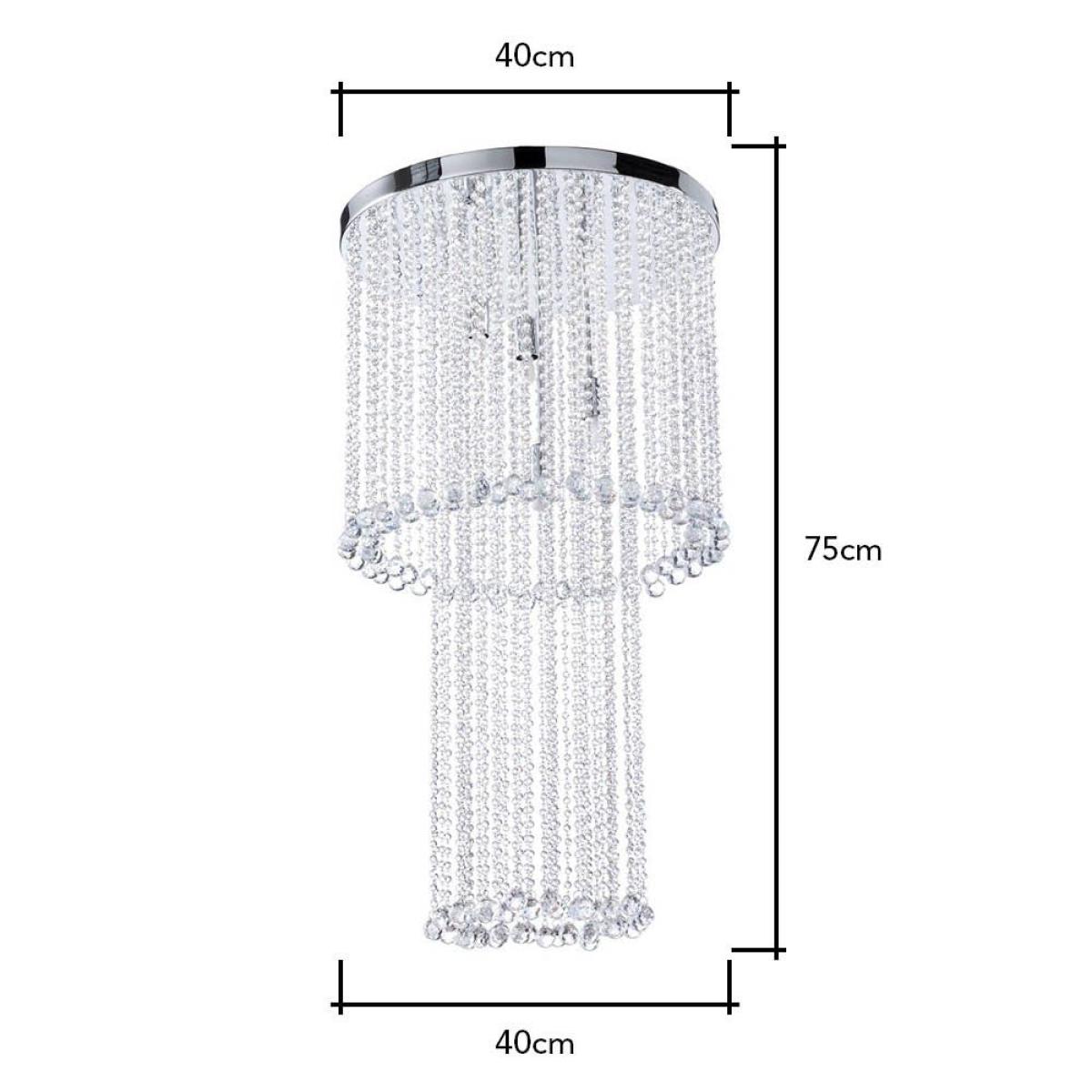 Sophie Flush Ceiling Light, Chrome – image 7