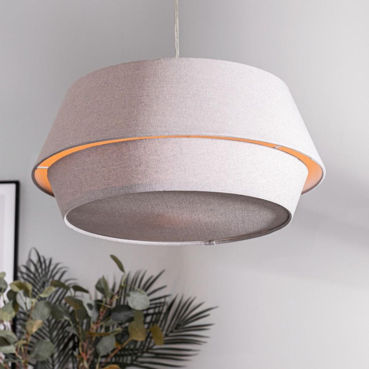 Elter Linen Drum Easyfit Shade, Grey – image 2