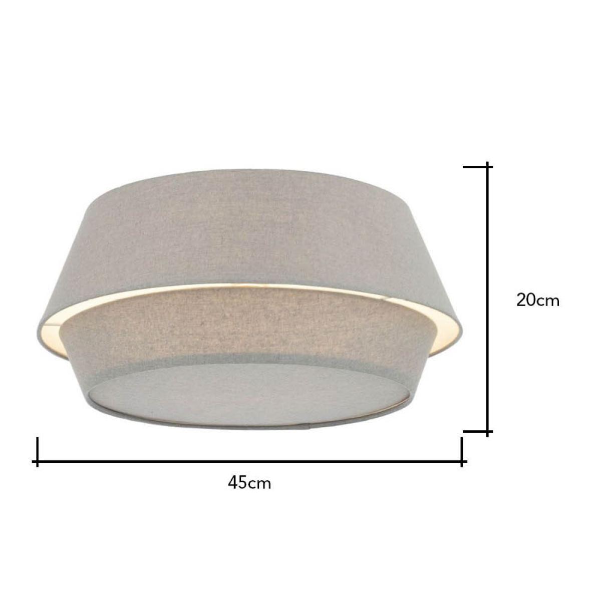 Elter Linen Drum Easyfit Shade, Grey – image 8