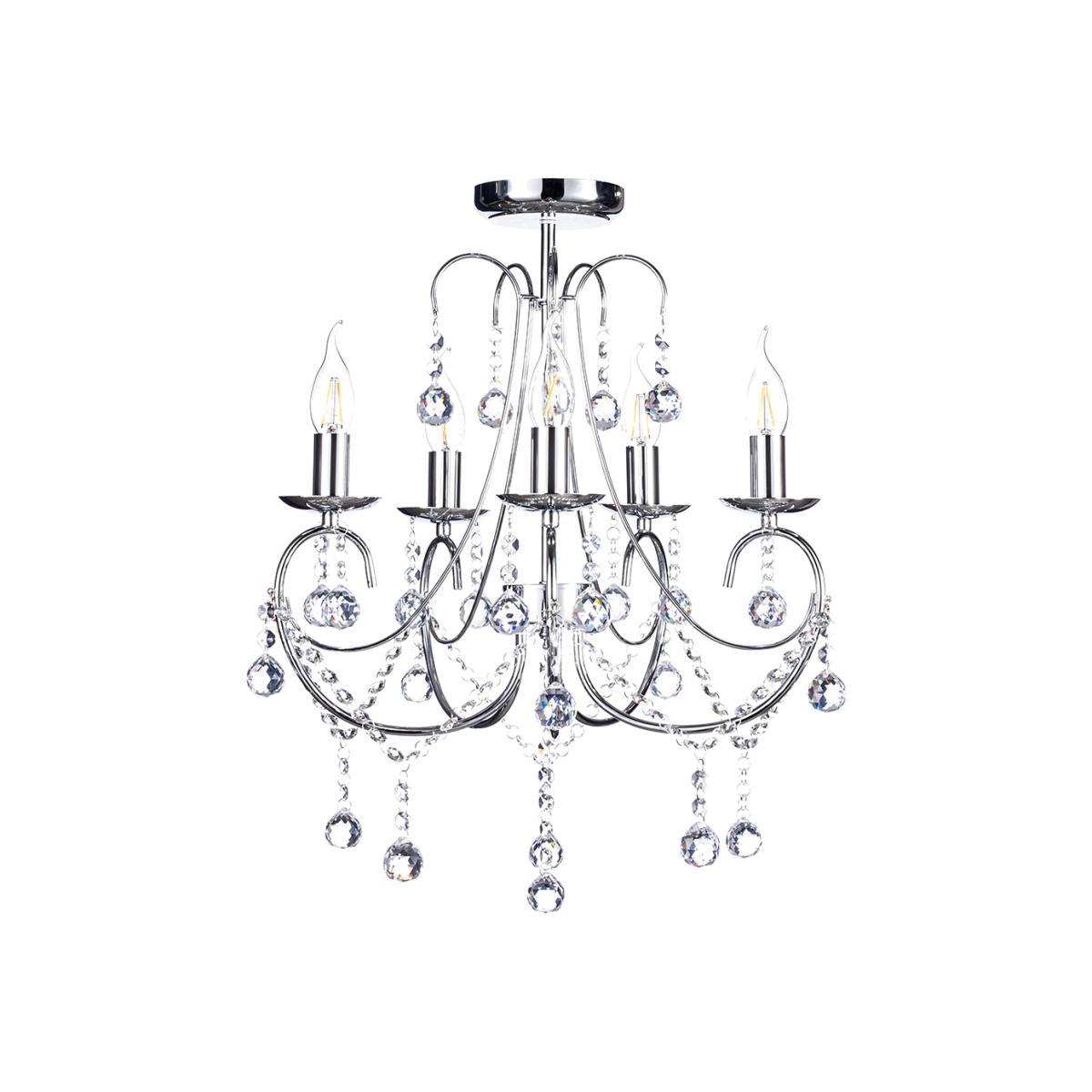 Sapparia Flush Chandelier, Chrome – image 1