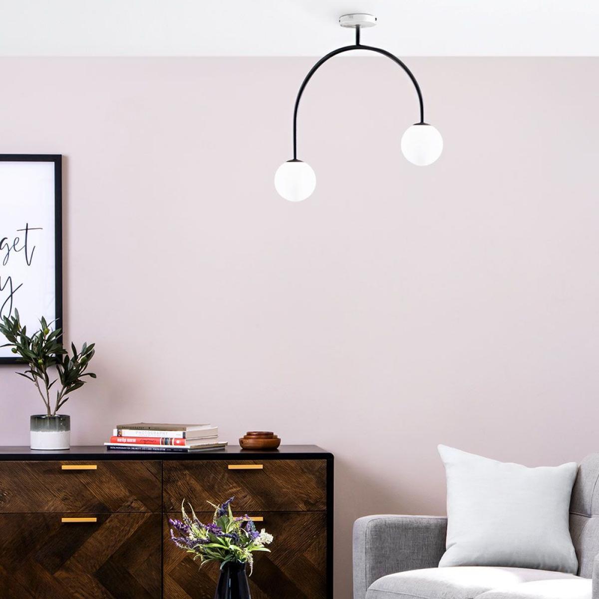 Calder Semi Flush Ceiling Light, Satin Black – image 2