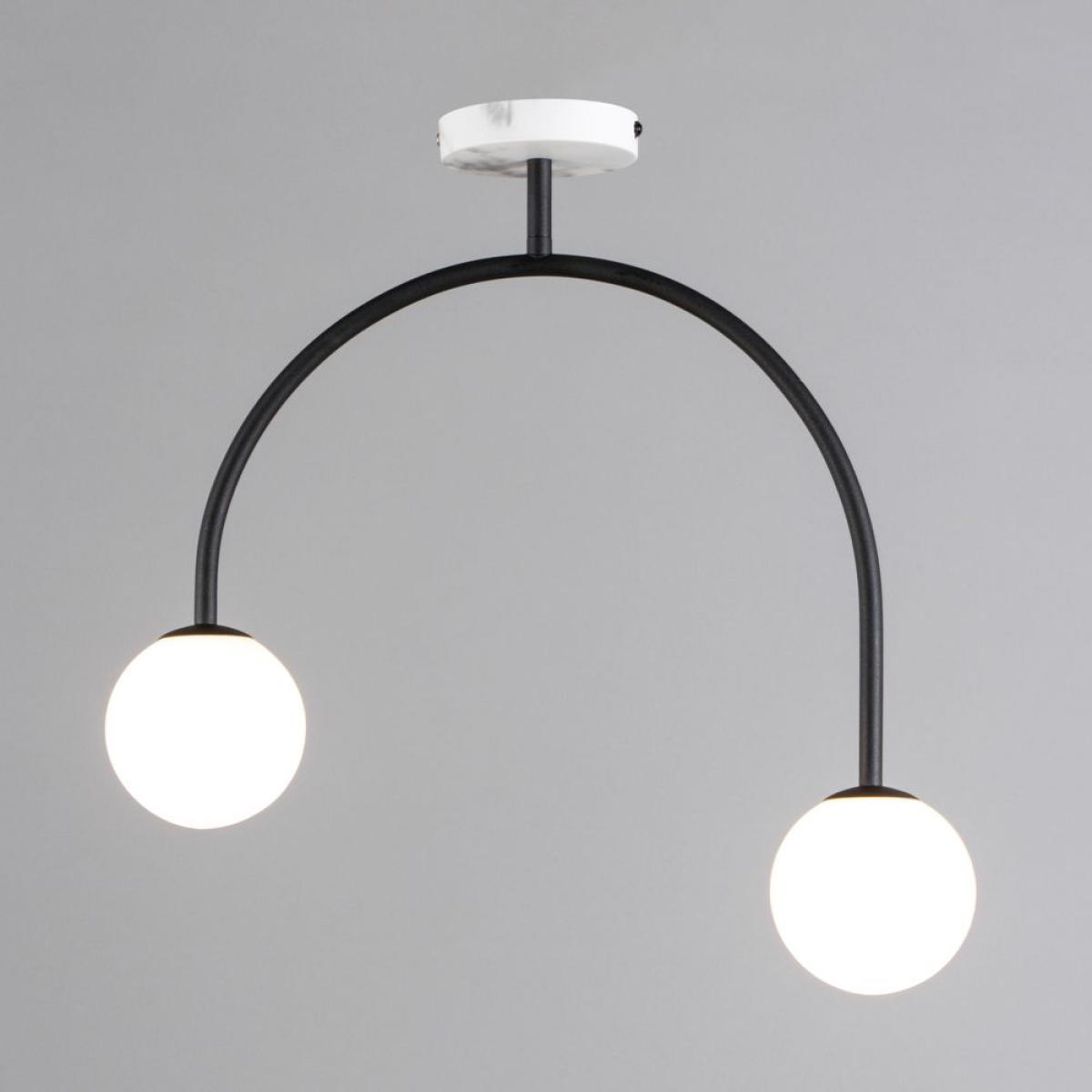 Calder Semi Flush Ceiling Light, Satin Black – image 3