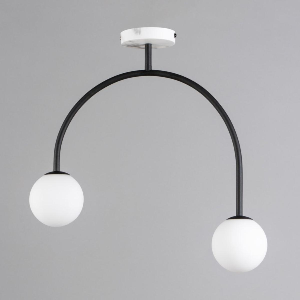 Calder Semi Flush Ceiling Light, Satin Black – image 4