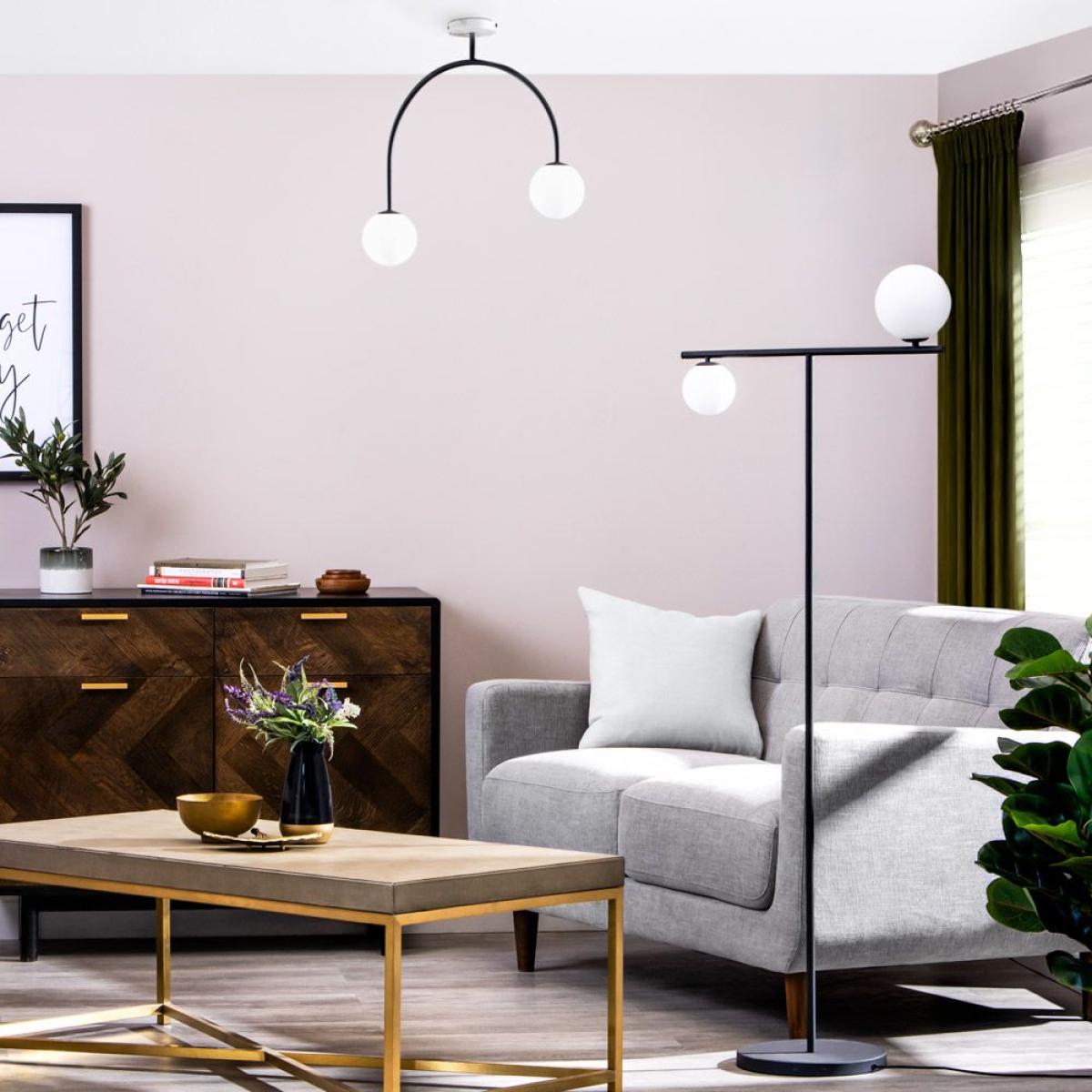 Calder Semi Flush Ceiling Light, Satin Black – image 7