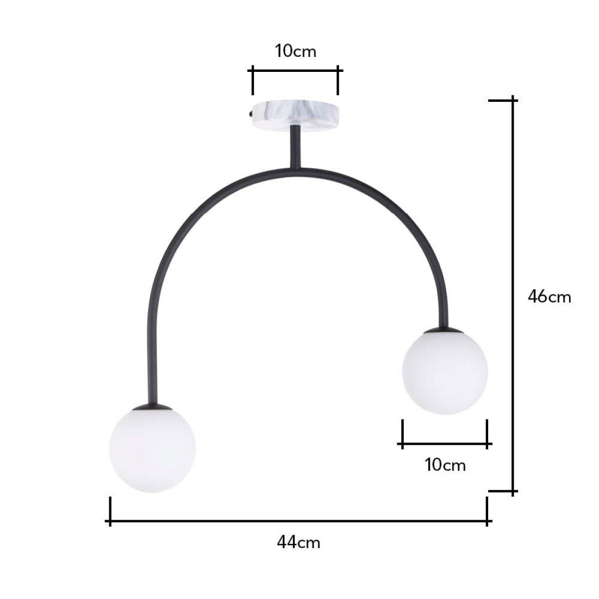 Calder Semi Flush Ceiling Light, Satin Black – image 8