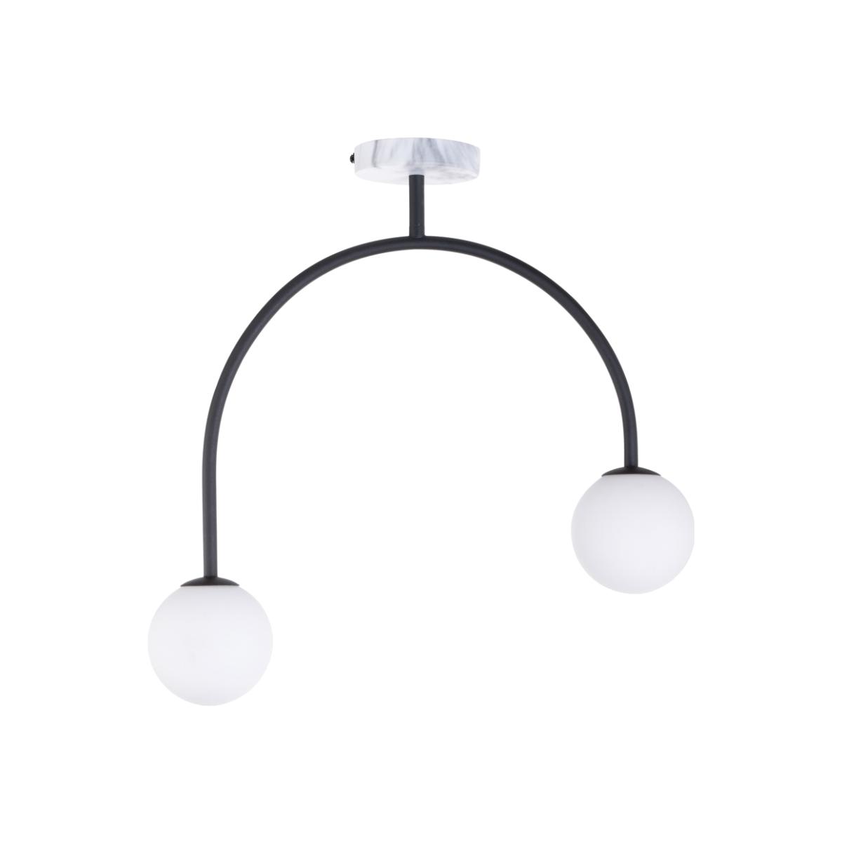 Calder Semi Flush Ceiling Light, Satin Black – image 1