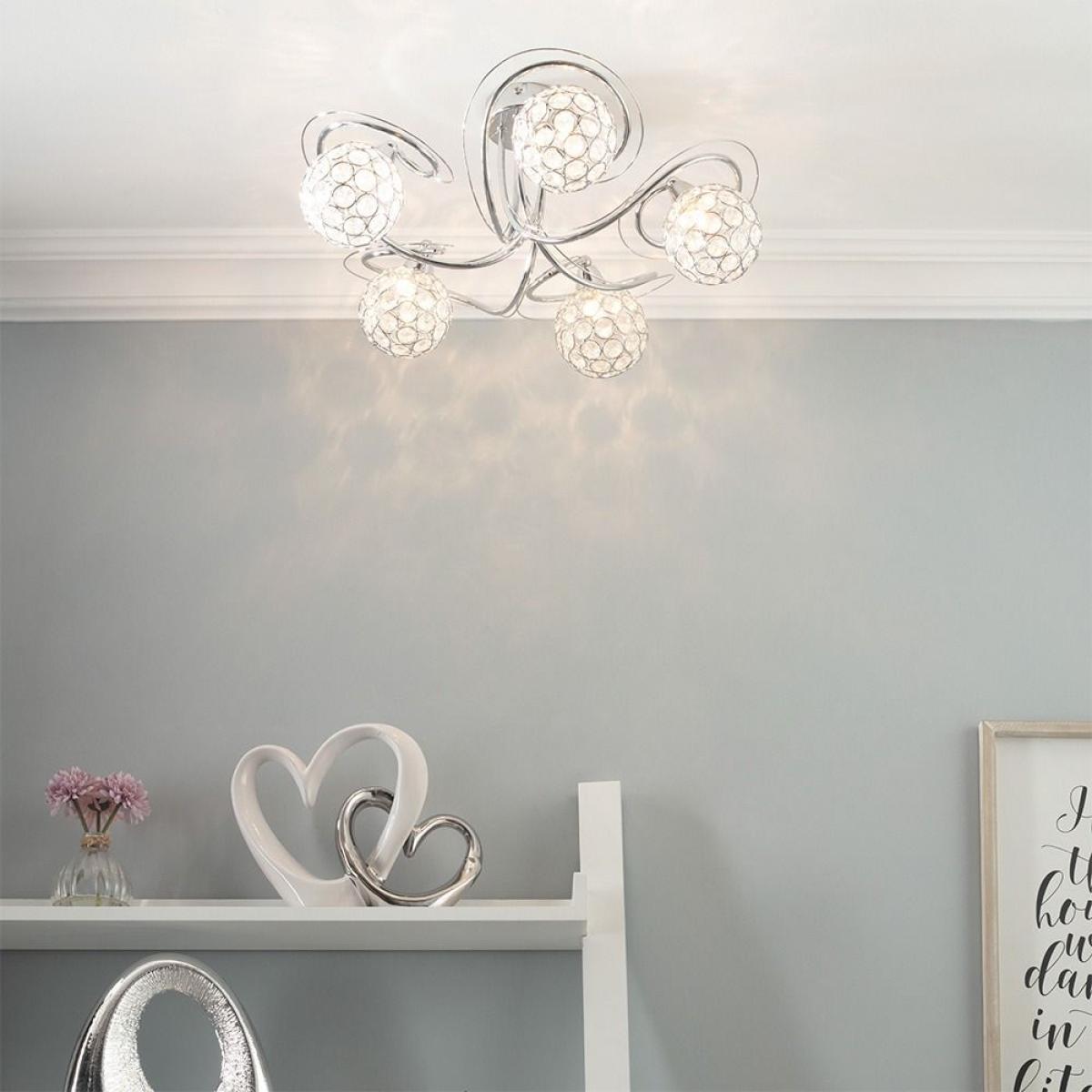 Orianna Flush Light, Chrome – image 2