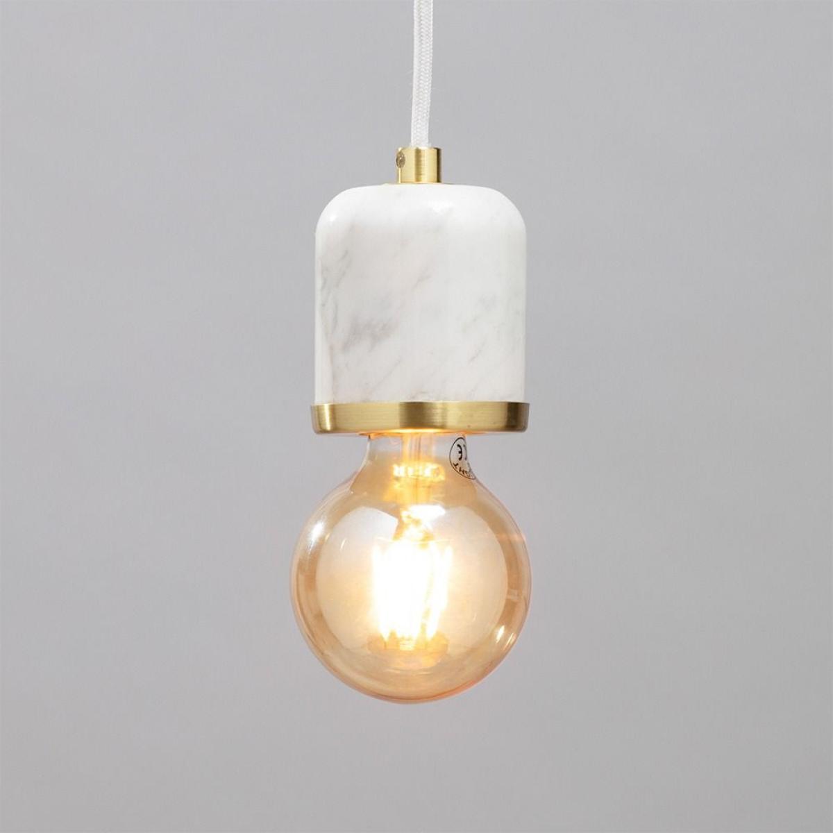 Romano Marble E27 Cable Set with 95mm Bulb, Brass – image 5
