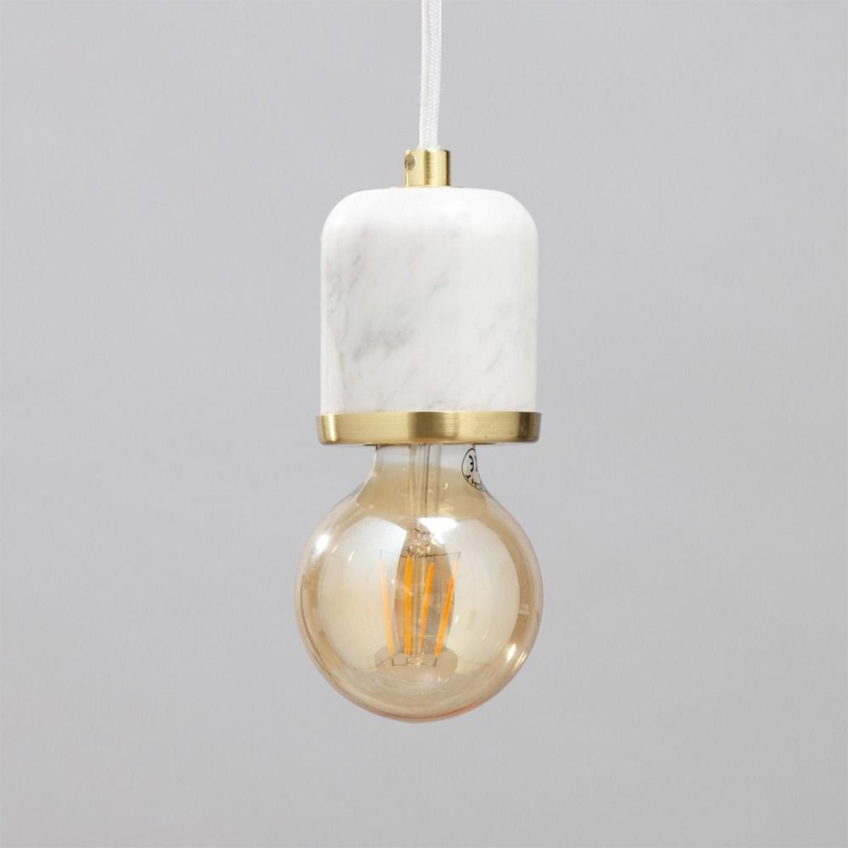 Romano Marble E27 Cable Set with 95mm Bulb, Brass – image 6