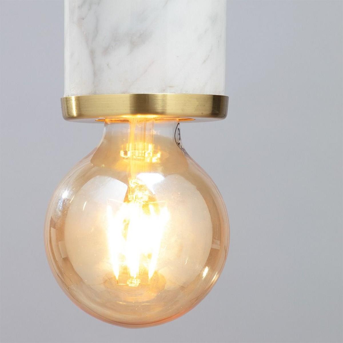 Romano Marble E27 Cable Set with 95mm Bulb, Brass – image 7