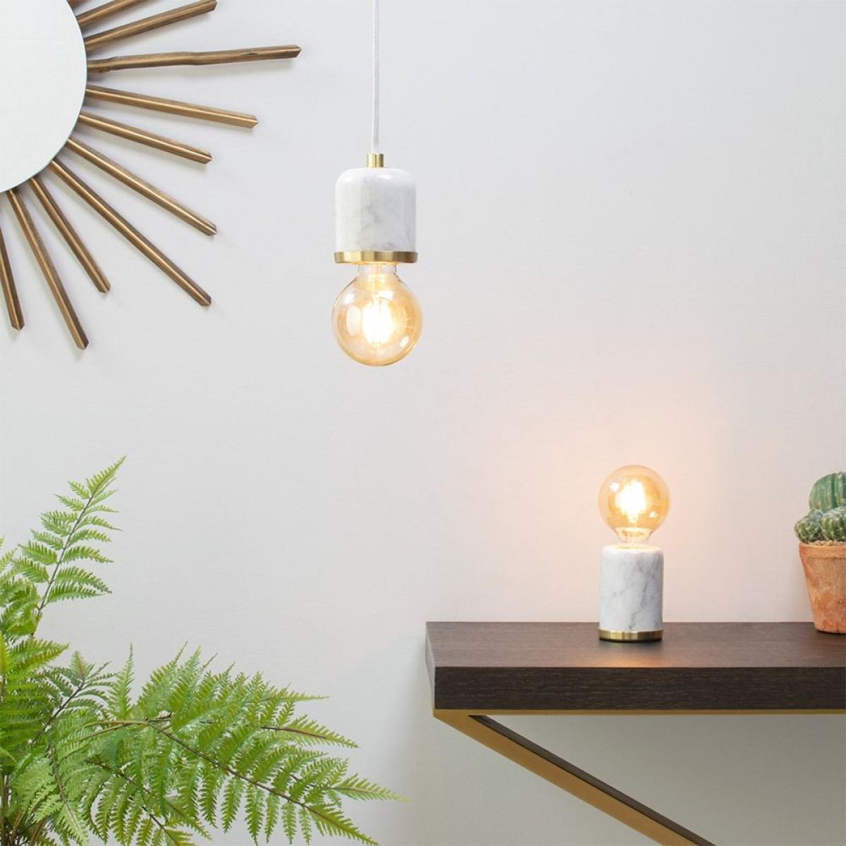 Romano Marble E27 Cable Set with 95mm Bulb, Brass – image 8
