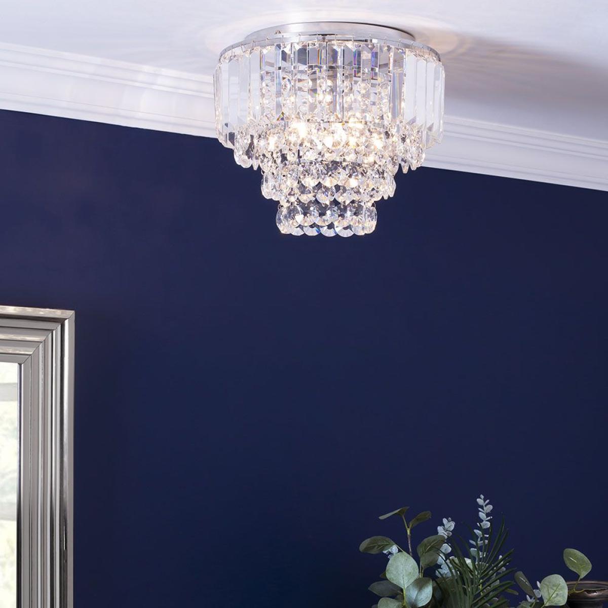 Paladina Small Flush Ceiling Light, Chrome – image 2