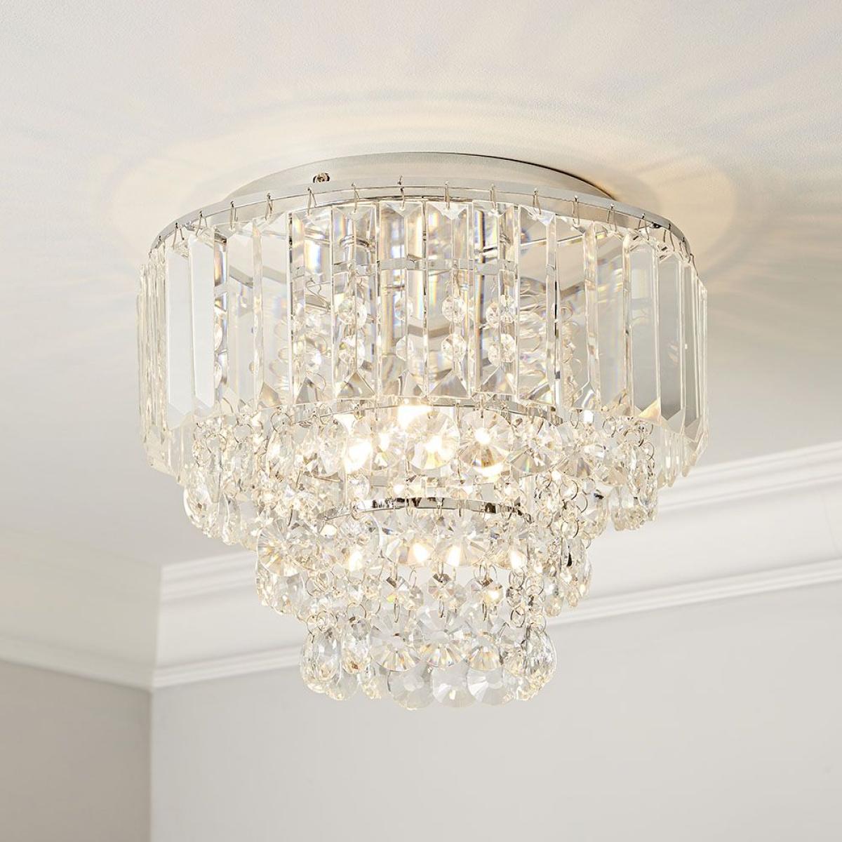 Paladina Small Flush Ceiling Light, Chrome – image 3
