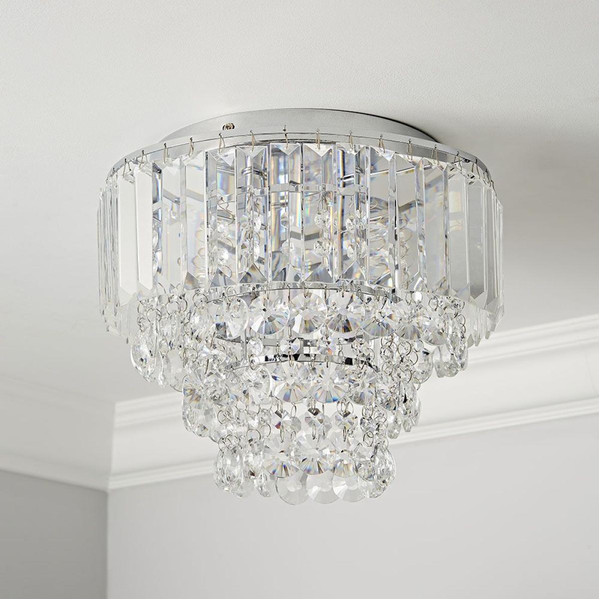 Paladina Small Flush Ceiling Light, Chrome – image 4