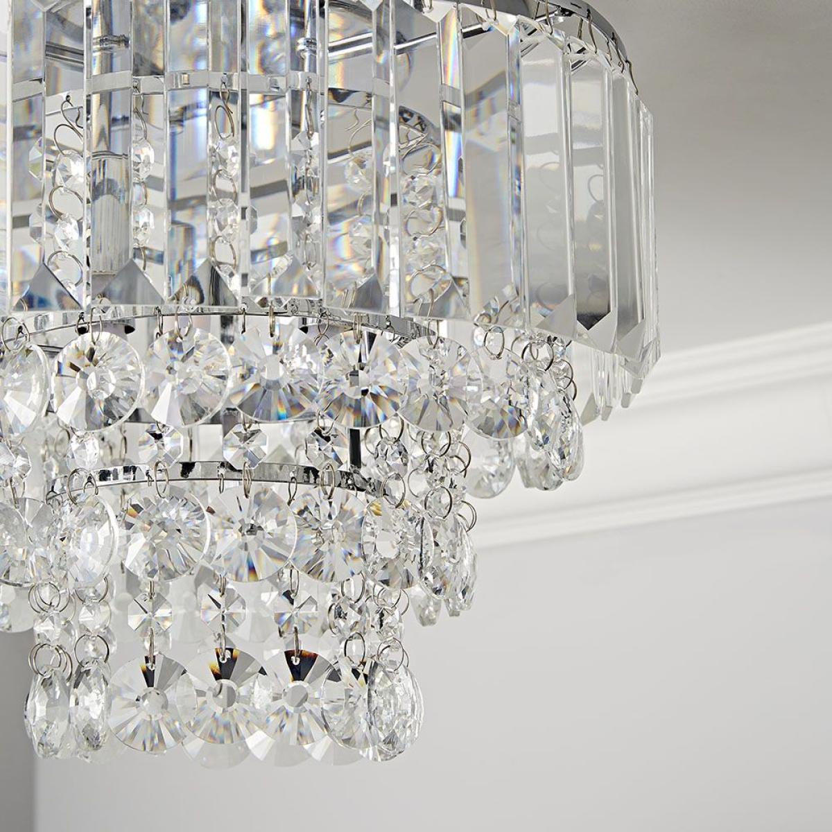 Paladina Small Flush Ceiling Light, Chrome – image 5