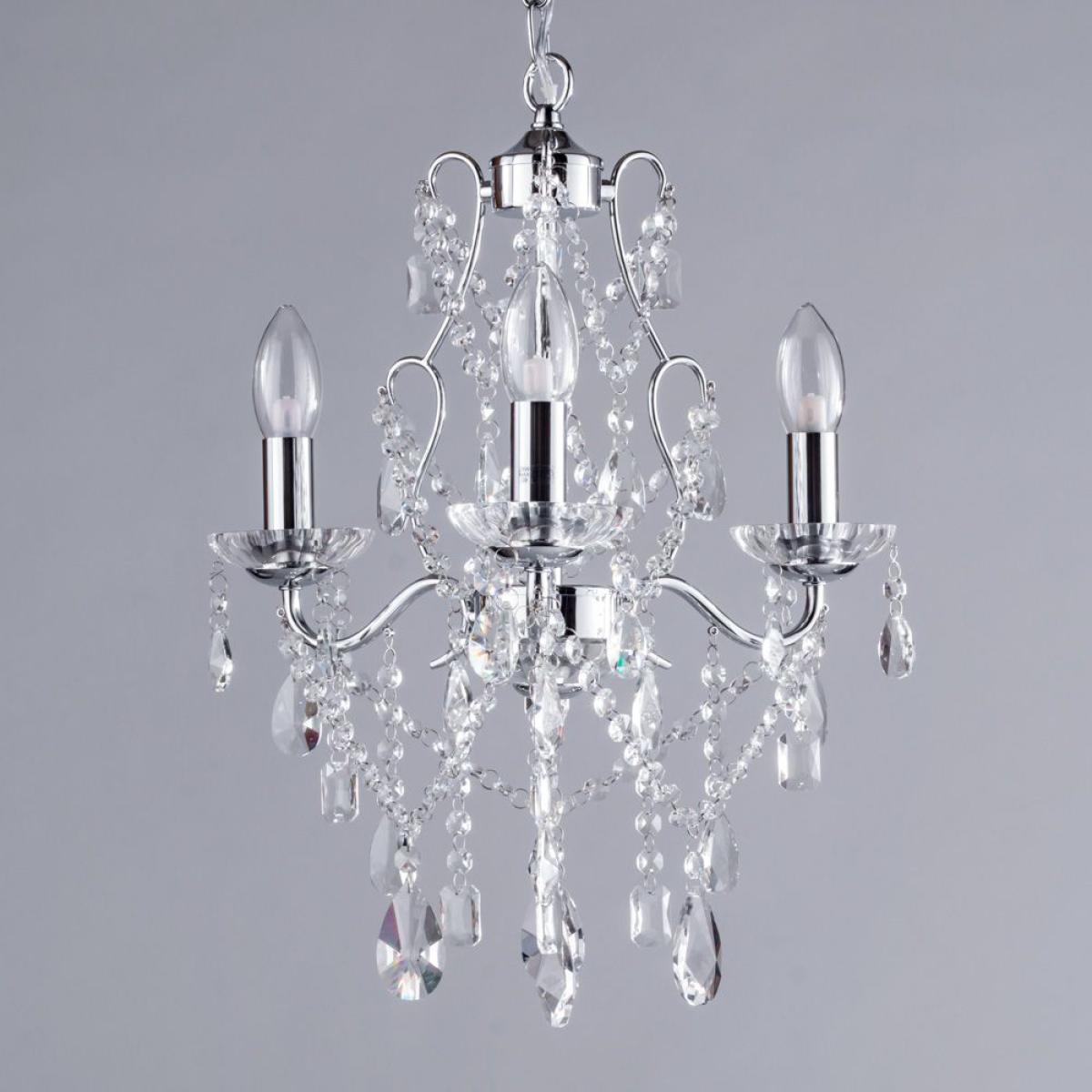 Annalee 3 Light Chandelier, Chrome – image 4