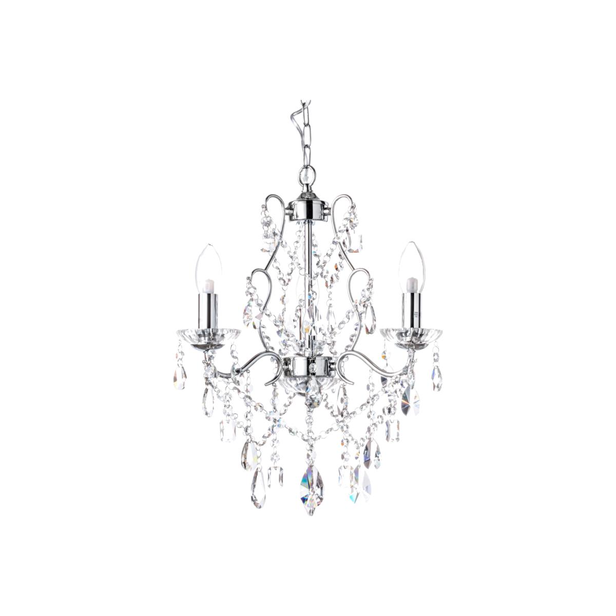 Annalee 3 Light Chandelier, Chrome – image 1