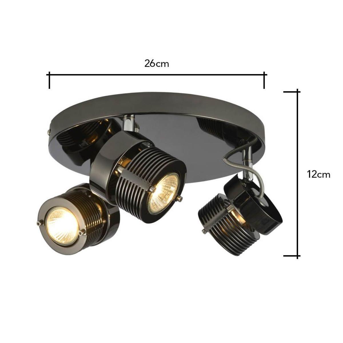 Lucas Ceiling Spotlight Plate, Black Chrome – image 6
