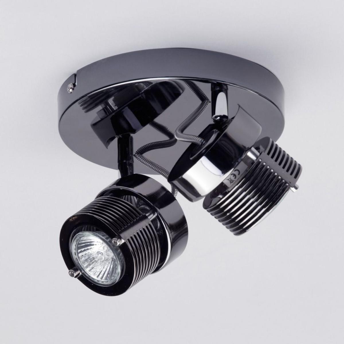 Lucas Twin Ceiling Spotlight Plate, Black Chrome – image 4
