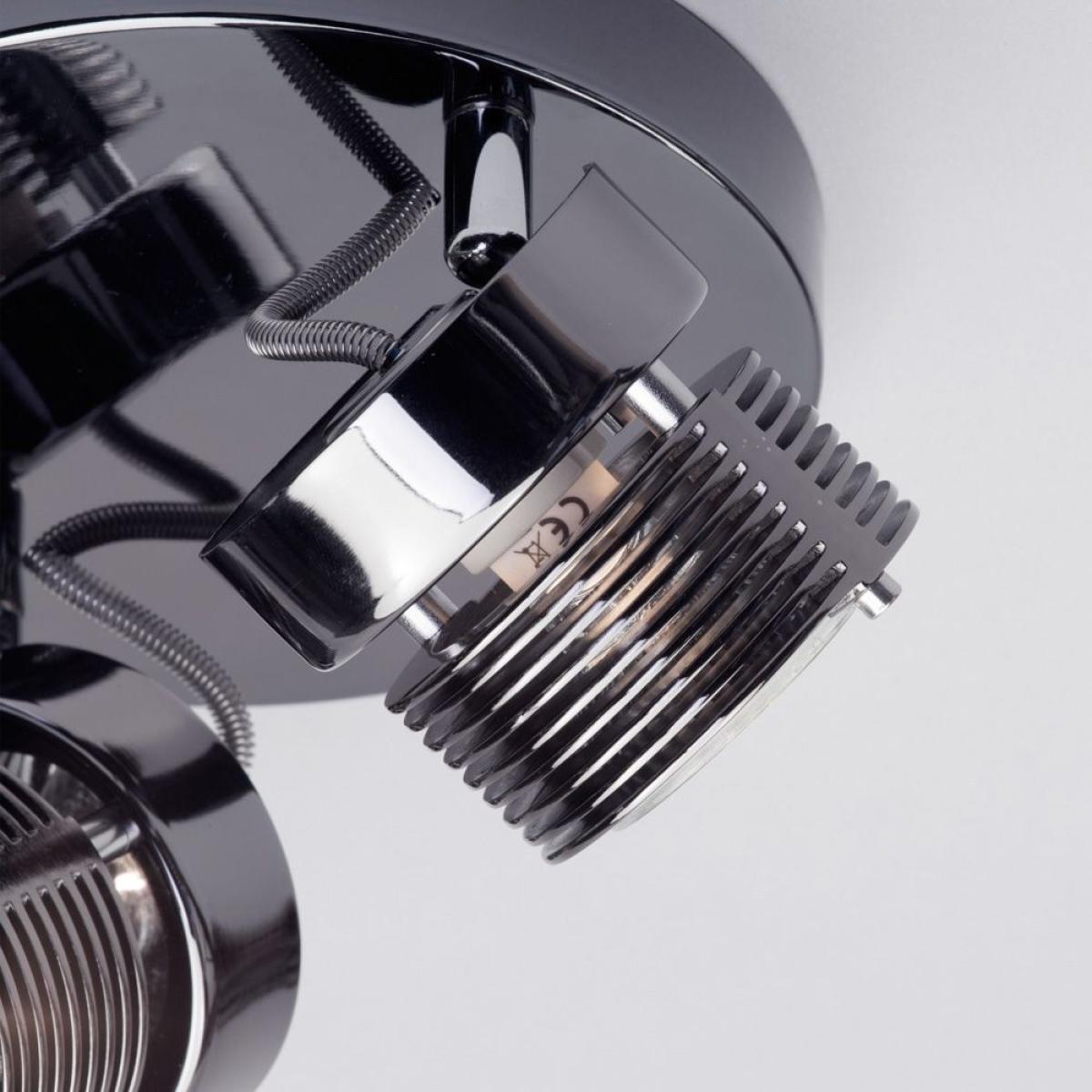 Lucas Twin Ceiling Spotlight Plate, Black Chrome – image 5