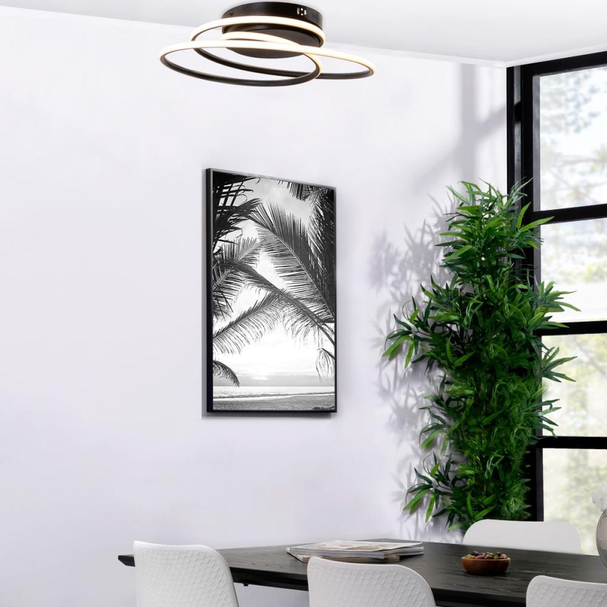 Pei Rings LED Flush Ceiling Light, Satin Black – image 2