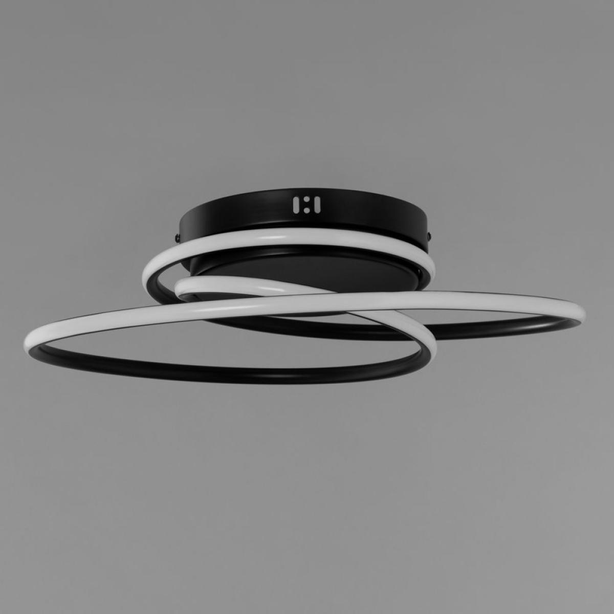 Pei Rings LED Flush Ceiling Light, Satin Black – image 4